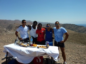 Pepito, Jean-Philippe, Kirikou, Nour et Ahmed à Sinai Bay
