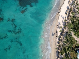 Plage vue du ciel