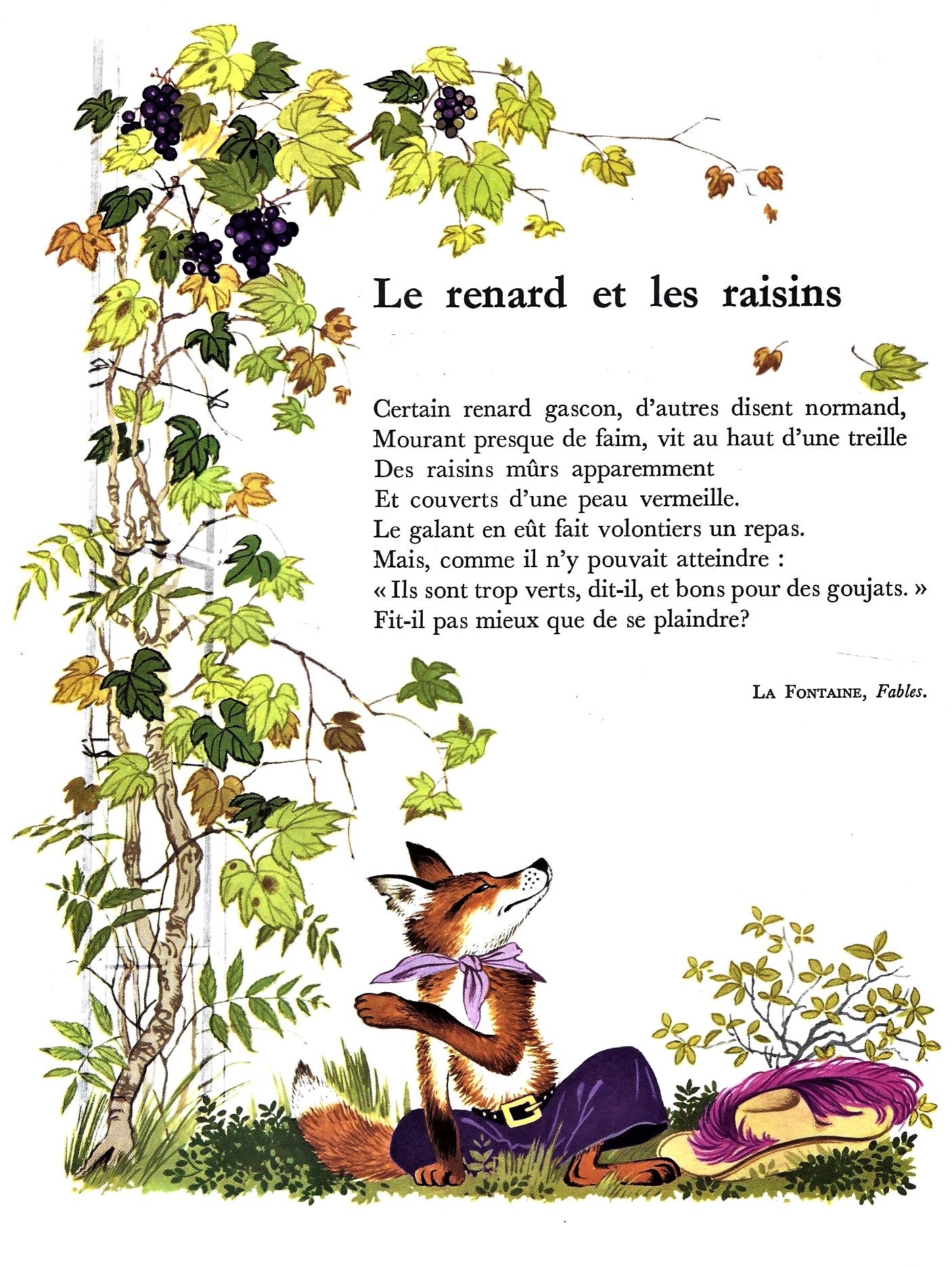la fontaine - le renard et les raisins.jpg