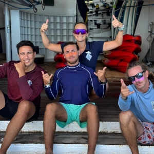 Hall Nautique : Cindy, Stéphane, Milhan et Arthur