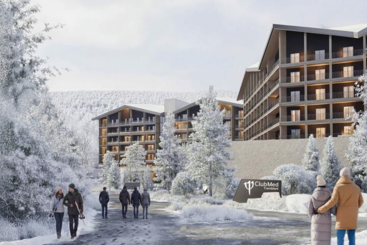 Rendu du futur Club Med Mont-Tremblant au Québec, ouverture prévue en décembre 2028