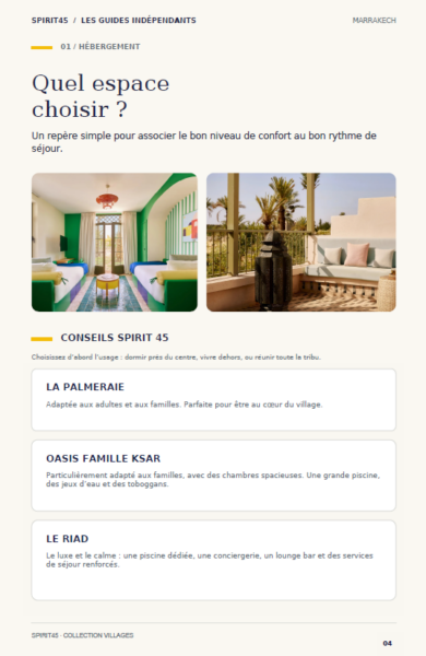 Extrait 1 du guide Marrakech Palmeraie & Riad
